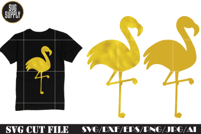 Golden Flamingo in Foil SVG Cut File