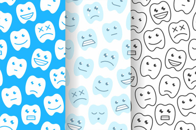 Pattern with Happy teeth