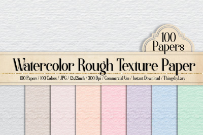 100 Watercolor Rough Texture Papers