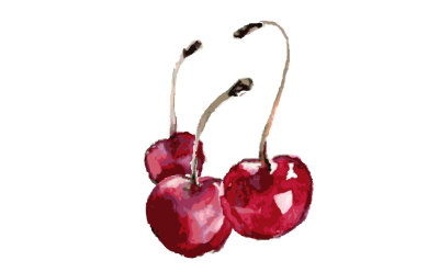 cherries watercolor