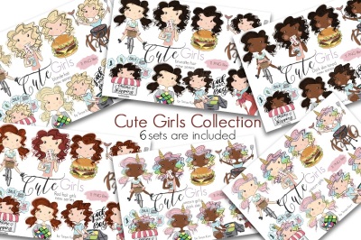 Cute Girls And Unicorn Girls Collection