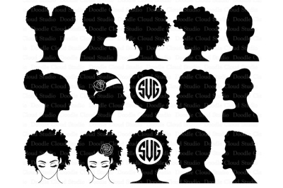  Afro Woman SVG, Afro Lady SVG files.