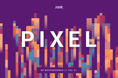 Pixel | Colorful Motion Square Backgrounds | V. 01