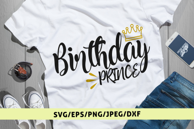 Birthday Prince Svg Cut File