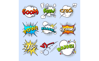 Cartoon speech bubbles