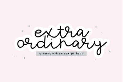 Extraordinary - A Script Font