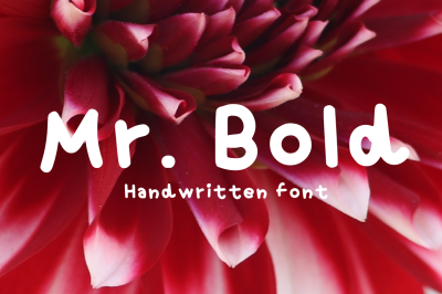Mr. Bold, a Handwritten script font