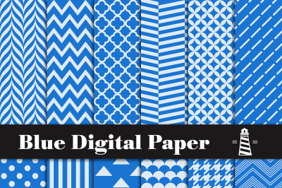 Blue Digital Paper, Blue Papers, Blue Backgrounds, Digital Scrapbook