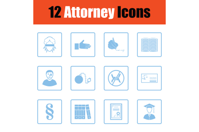 Set of attorney icons