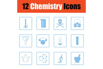 Chemistry icon set