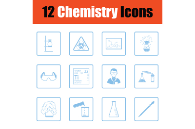 Chemistry icon set