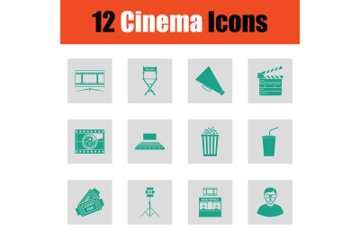 Set of cinema icons