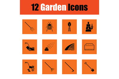 Set of gardening icons