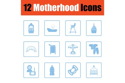 Motherhood icon set