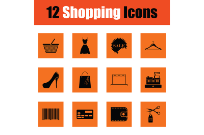 Shopping icon set