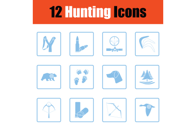 Set of hunting icons