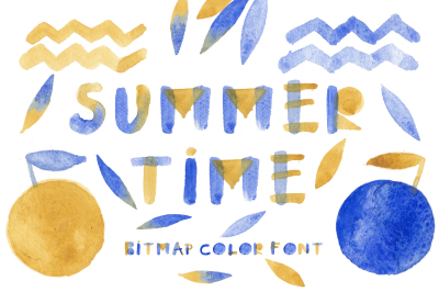 Summertime bitmap color font