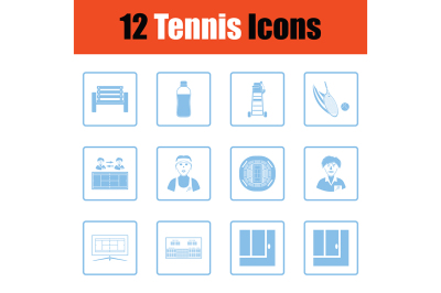 Tennis icon set