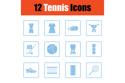 Tennis icon set