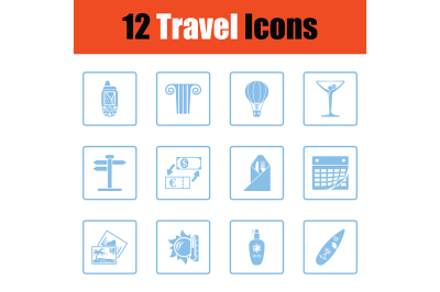 Travel icon set