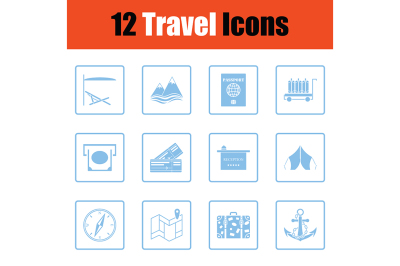 Travel icon set