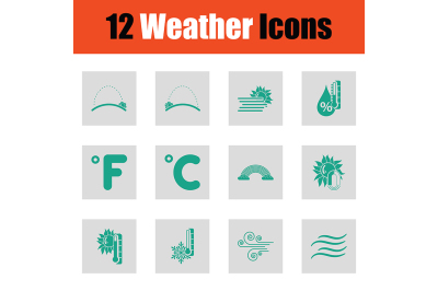 Set of weather icons