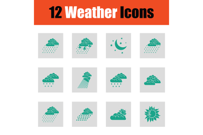 Set of weather icons