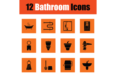 Bathroom icon set