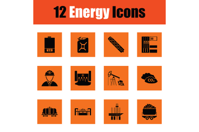 Energy icon set