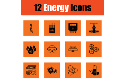 Energy icon set