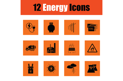 Energy icon set