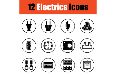 Electrics icon set