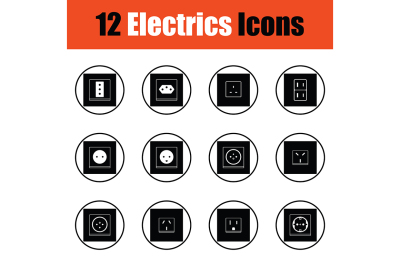 Electrics icon set