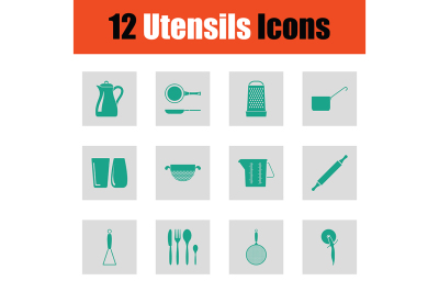 Utensils icon set