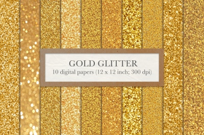 Gold glitter textures