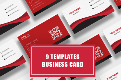 Elegant Red Business Cards Template