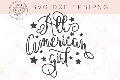 All American girl SVG DXF PNG EPS