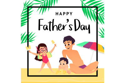 Greeting card happy fathers day