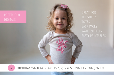 Bowtique Bow, Bow Themed Birthday First Birthday to Age 5 Set