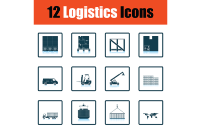 Logistics icon set