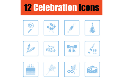 Set of celebration icons