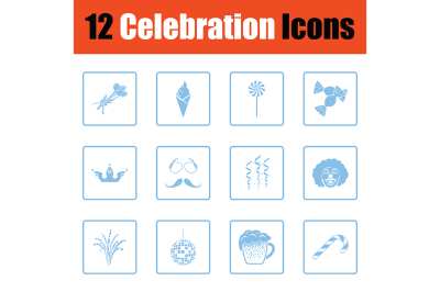 Set of celebration icons