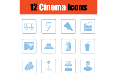 Set of cinema icons