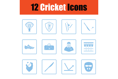 Cricket icon set