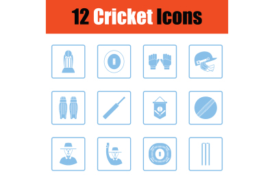 Cricket icon set