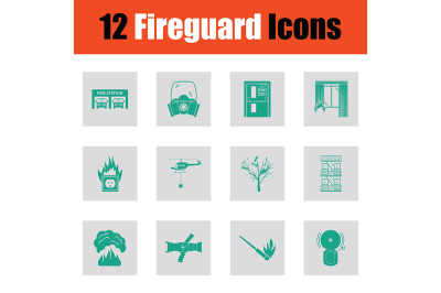 Set of fire service icons