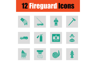 Set of fire service icons