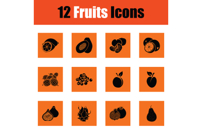 Fruit icon set