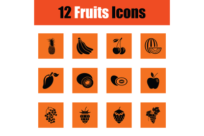 Fruit icon set