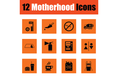 Motherhood icon set